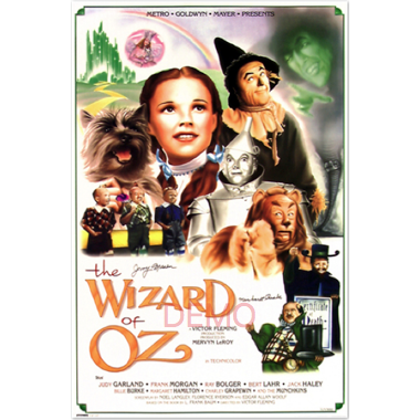 Wizard of Oz Poster Signed by 2 Munchkins