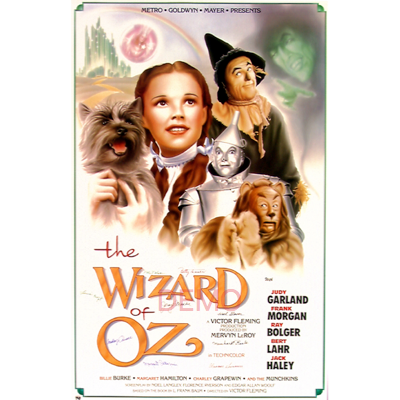 Wizard of Oz Poster Signed by 9 Munchkins